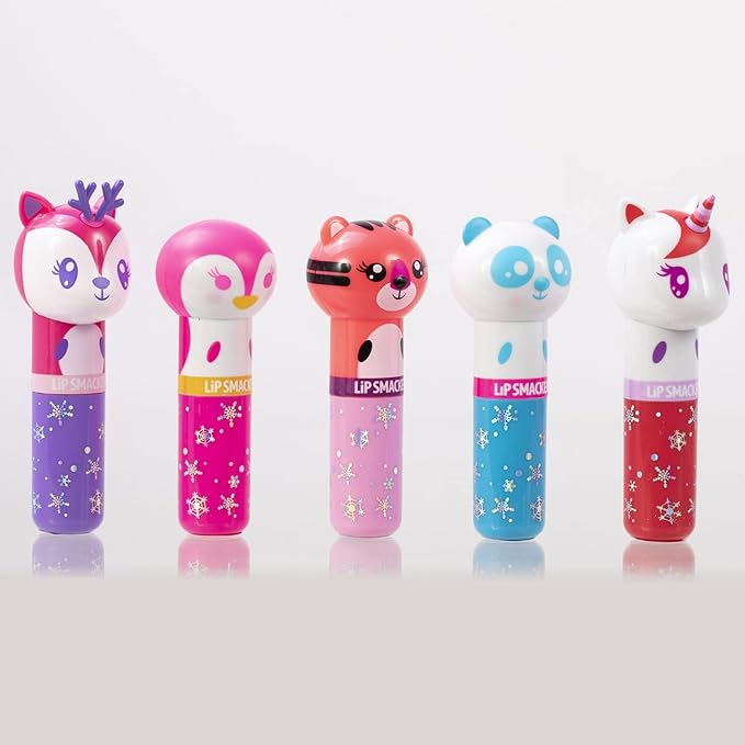 Lip Smacker Christmas Holiday Lip Balm Reindeer Lippy Pal, Flavored Moisturizing & Smoothing Soft Shine Lip Balm, Hydrating & Protecting Fun Tasty Flavors, Cruelty-Free & Vegan - Jolly Soda Pop-VivaGrace Women