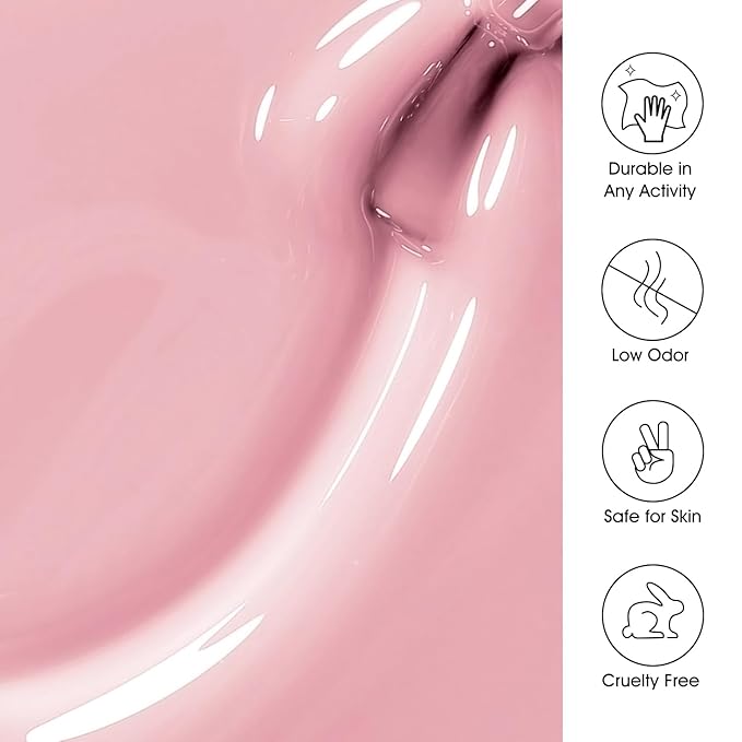 Beautpal Milky Jelly Gel Nail Polish Set of 6 Colors 8ml Nude Pink Transparent Gel Polish Sheer Nude Gel Polish Kit for Salon Gel Manicure and Nail Art DIY at Home