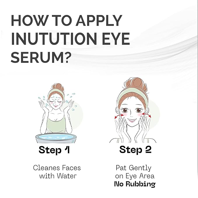 Intuition Eye Serum | Vitamin E, Cucumber Seed Oil And Hyaluronic Acid | Eye Serum for Wrinkles, Finelines and Dark Spots | Best Eye Serum For All Skin Types (30 ML)-VivaGrace Women