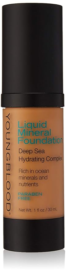 Youngblood Clean Luxury Cosmetics Liquid Mineral Foundation, Tahitian Sun | Dewy Mineral Lightweight Full Coverage Makeup for Dry Skin Poreless Flawless Tinted Glow | Vegan, Cruelty Free, Gluten-Free-VivaGrace Women