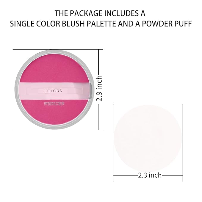 Boobeen Powder Blush Matte Blush, Highly Pigmented Beauty Cream Blush Palette for Create A Natural Cheek Flushed Look, Rich Colors (C-06)-VivaGrace Women