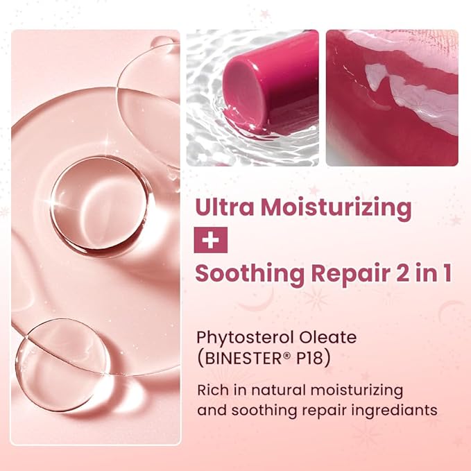 CATKIN Glossy Lip Balm Ultra Hydating Glow Lip Tinted Jelly Plump Melting Balm Shea Butter Repair Soothing For Dry Lips Dewy Finished 0.12 oz 2pcs Set 01-VivaGrace Women