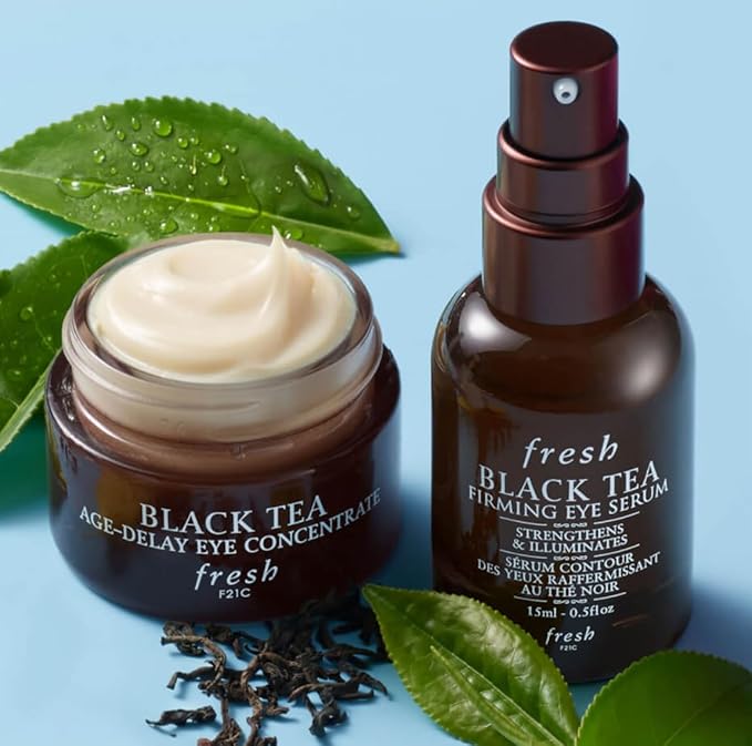 Black Tea Age-Delay Eye Concentrate Cream and Firming Eye Serum .5oz / 15mL-VivaGrace Women