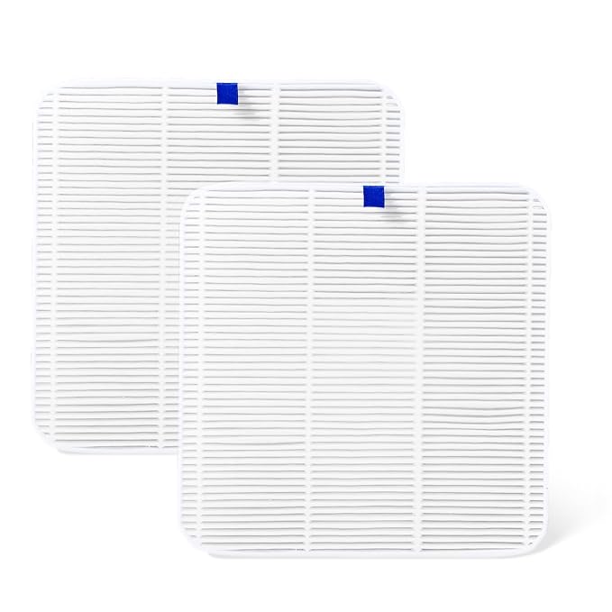 Makartt Nail Dust Collector Filter - Replacement Filter Reusable Dust Filter For Larina Nail Dust Collector Vacuum Fan Dust Nail Tool Attach 99% of Nail Dust Easy to Clean 2 Pack White-VivaGrace Women