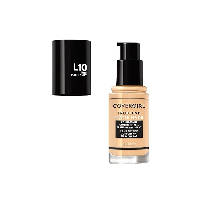 COVERGIRL TruBlend Matte Made Liquid Foundation, Fair Porcelain, 1 Fl Oz-VivaGrace Women