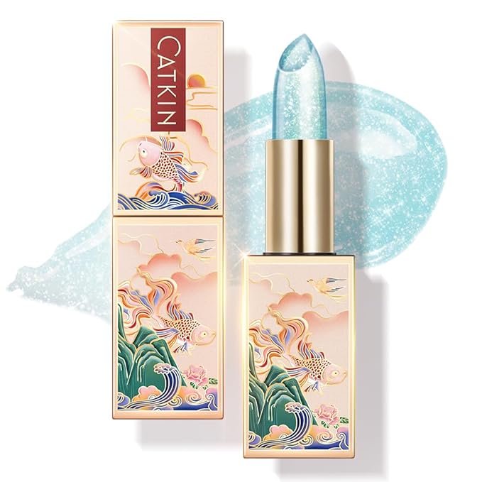 CATKIN Lip Balm Color Tinted Changing Lipstick Ultra Hydrating Lip Moistrurizer Chapstick with Vitamin E Nourishing For Cracked & Dry Lips 0.12 oz C08 Mermaid-VivaGrace Women