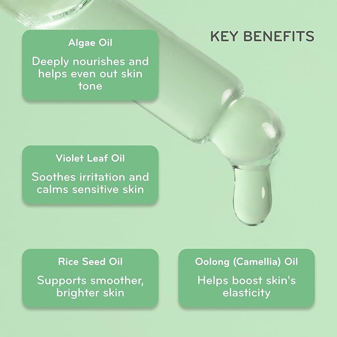 pürlisse Glow Revival Hydrating Face Oil for Women & Men - Enriched with Violet Leaf & Algae Oil for an Even Complexion - Soothing Oolong Extract Helps Boost Elasticity & Calm Irritation (1 Fl oz)-VivaGrace Women