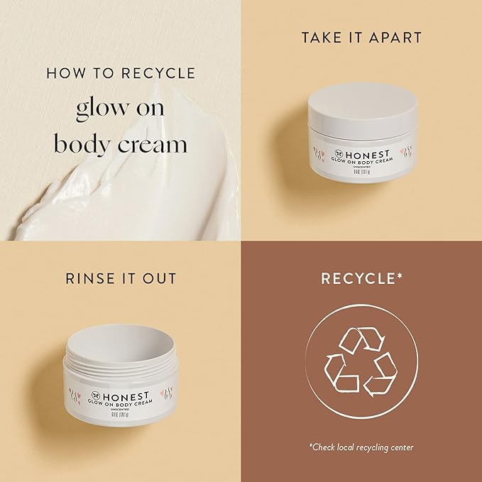 The Honest Company New Mama Care Essentials Gift Set | Hospital Bag Must Haves | Travel Size Nip Balm (0.5 oz), Glow On Body Cream (1 oz), Gotta Glow Face Wash (1.75 fl oz), Reusable Pouch-VivaGrace Women