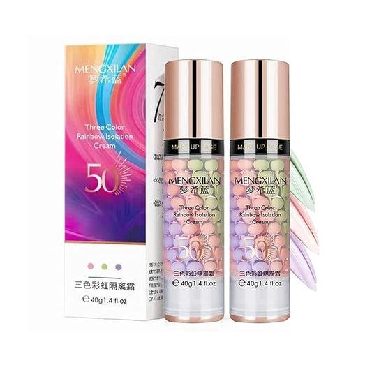 2Pcs Pore Primer,Skin Tone Correcting Facial Serum,One Step Face Makeup Primer,Isolation Cream Invisible Pore,Cover Acne Marks,Oil Control Moisturizing Essence Concealer Foundation-VivaGrace Women
