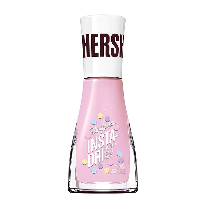 Sally Hansen Insta-Dri X Hershey's Cookies 'n' Creme Eggs, Spring Forward, Quick Dry, Long Lasting, Streak-Free Shine, Pink Nail Polish, 0.31 fl oz.