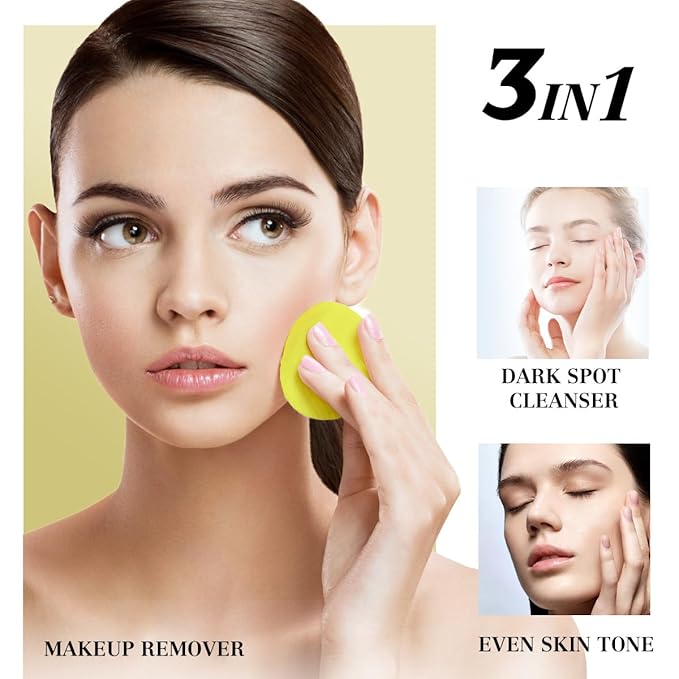 Kojic Acid Turmeric Cleansing Face Pads: Deep Exfoliating Individually Wrapped Turmeric Pads 10Packs(20Pads) for Dark Spots
