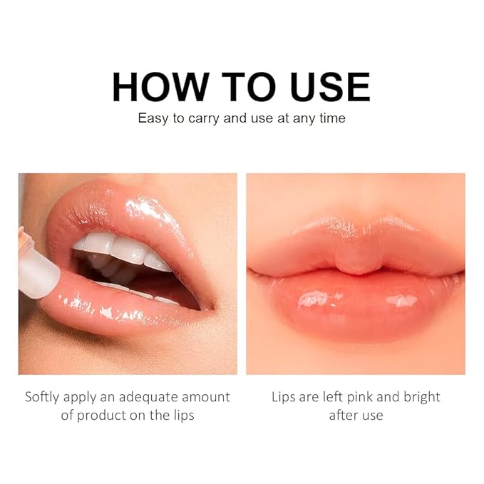 4Pcs Lip Glowy Balm | Lip Sleeping Mask | Plumping Lip Gloss | Tinted Lip Balm (Grape, Peach, Berry, Grapefruit)-VivaGrace Women