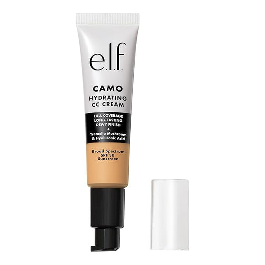 e.l.f. Hydrating Camo CC Cream, SPF 30, Color Correcting Full Coverage Foundation For A Dewy Finish, Vegan & Cruelty-Free, Medium 330 W-VivaGrace Women