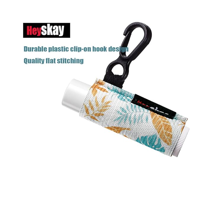 HEYSKAY Lip Balm Holder Sleeves Keychain Chapstick Elastic Sleeves (Boho Pattern) 1 3.0 Count-VivaGrace Women