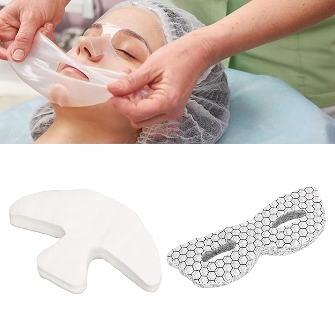 ZJchao Disposable Eye Forehead Masks, Eye Forehead Mask Paper Silk DIY Soft Disposable Hydrating Eye Care Paper Facial Eye Pads Spa DIY Clear Eye Mask Paper Beauty Sheets for Home Beauty-VivaGrace Women