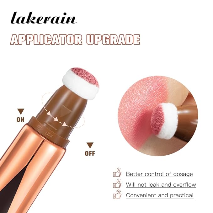 3 Pcs YU KUI LX Liquid Beauty Stick, Highlighter Makeup, Blush Stick, Liquid Highlighter, Contour StickMultifunctional Beauty Stick，Beauty Cream With Cushion Applicator (02#+04#+06#)-VivaGrace Women