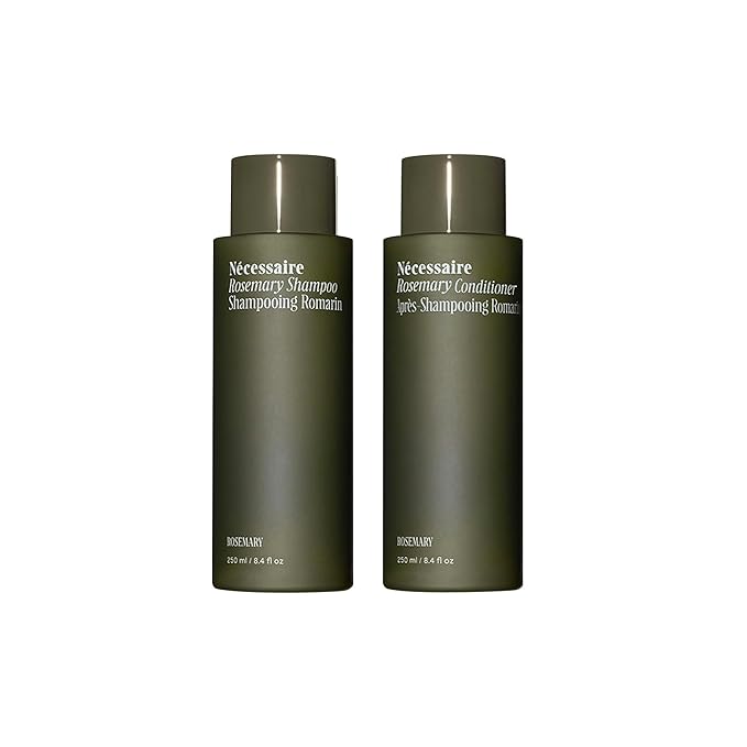 Nécessaire Rosemary Hair Duo - Rosemary Shampoo and Conditioner for Women + Men. Rosemary Oil + Proteins For Stronger Hair. Good for All Hair Types/Textures. 250 ml / 8.4 fl oz-VivaGrace Women