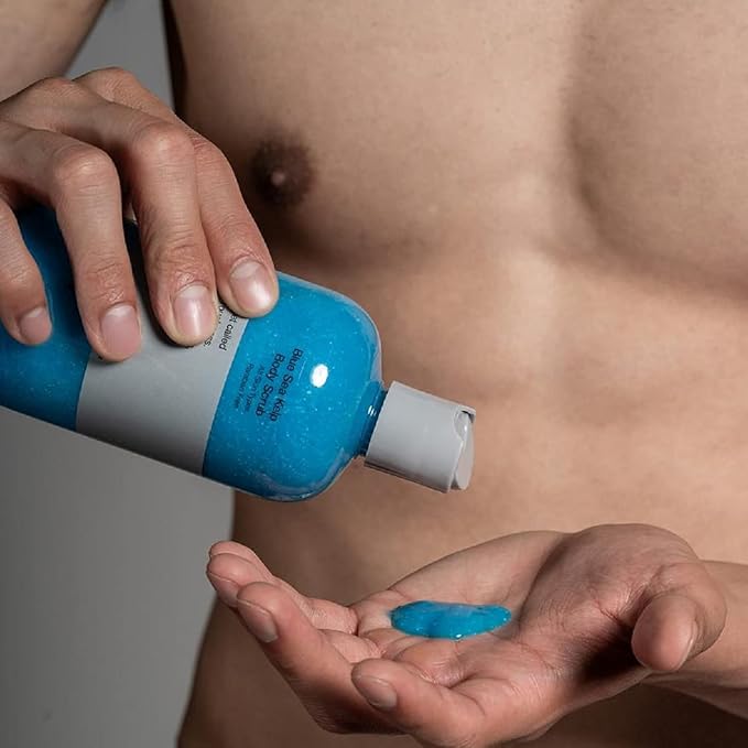 Anthony Exfoliating Body Scrub, Sea Salt, Vitamin C & Aloe Vera, Deep Cleans, Smooths Rough Patches, Soothes & Protects Skin, Hydrating Blue Sea Kelp Body Wash, 32 Fl Oz-VivaGrace Women