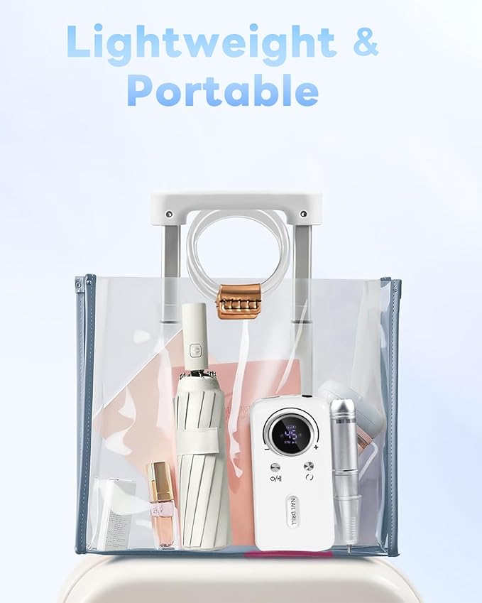 CozyZen Cordless Nail Drill Professional: 45000 RPM Rechargeable Electric Nail File Kit, Portable & Low Noise for Acrylic, Gel Nails, Manicure & Pedicure - Salon & Home Use-VivaGrace Women