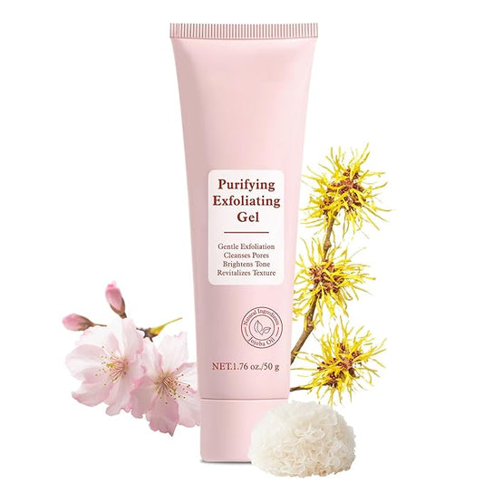 Purifying Exfoliating Gel, Gentle Facial Exfoliator Cleanser, Natural Hydrating Peeling Gel for Face & Body, Deep Cleansing & Moisturizing for All Skin Types, Sensitive Skin Safe