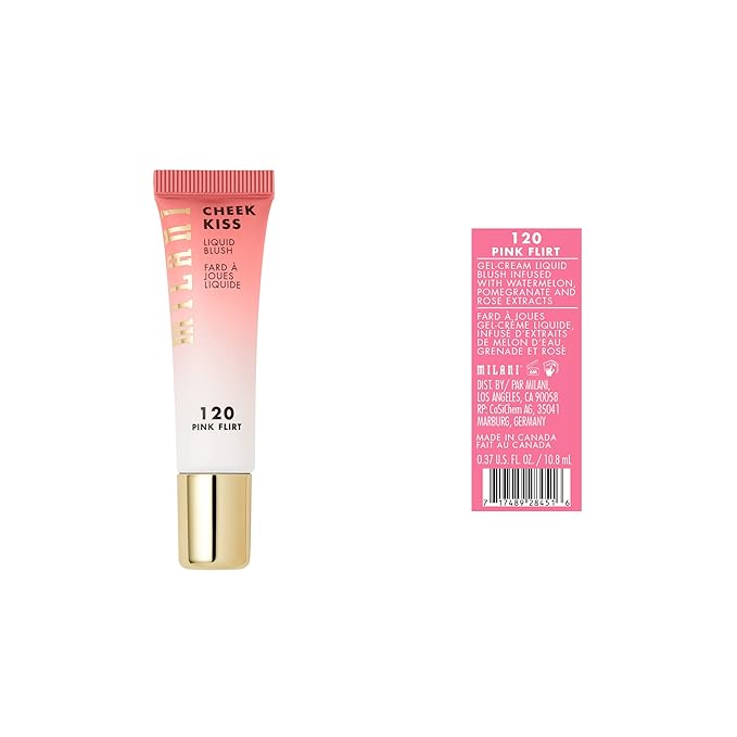 Milani Cheek Kiss Liquid Blush Makeup - Blendable & Buildable, Lightweight Cheek Color (Pink Flirt)-VivaGrace Women