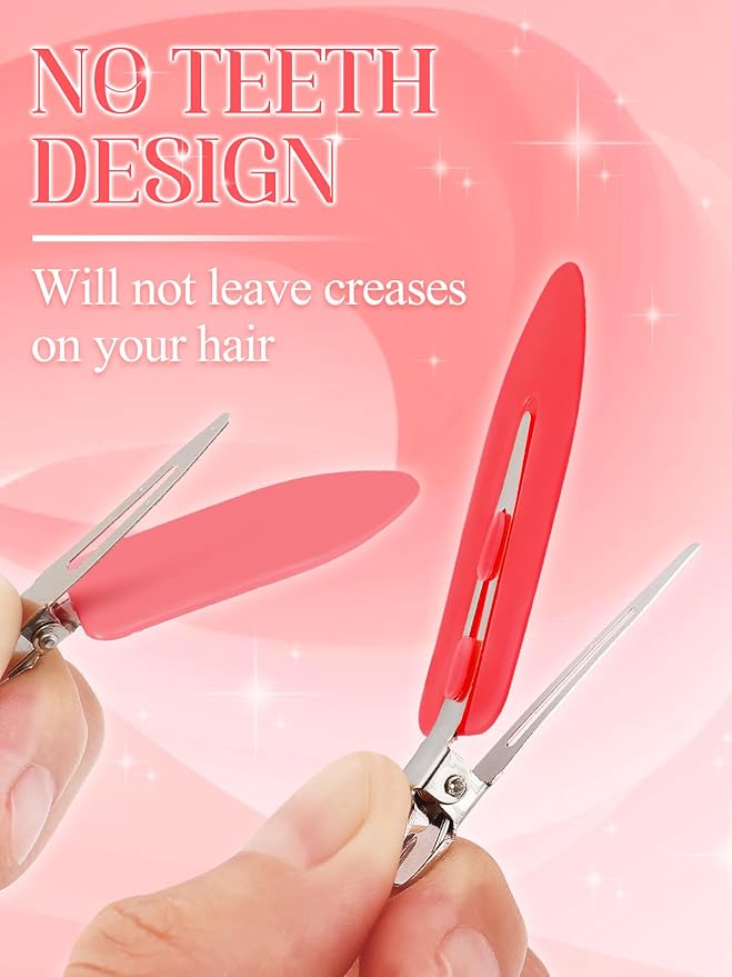 8Pcs No Bend No Crease Hair Clips- Styling Duck Bill Clips Alligator Hair Barrettes for Styling Sectioning, Small Gifts for Women Girl Salon Hairstyle Hairdressing Bangs Waves, Gradient Pink-VivaGrace Women