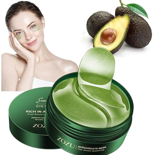 Eye Mask 60 Pcs, Under Eye Patches for Dark Circles and Puffiness, Lighten Fine Lines and Eye Bags,Water Replenishing Eye Treatment Mask (Avocado Eye Mask)-VivaGrace Women