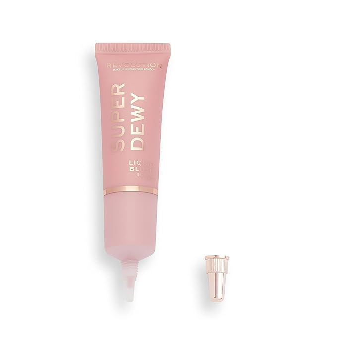 Makeup Revolution Superdewy Liquid Blush, Lightweight Buildable & Blendable Blusher for Cheeks, Ultra Pigmented, Vegan & Cruelty Free, Blushing In Love, 0.5fl.oz-VivaGrace Women
