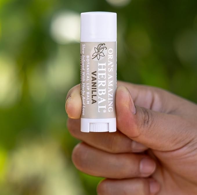 Soothing Natural Vanilla Lip Balm, Beeswax Lip Balm, Calendula Lip Balm, Dry Cracked Lips, Perioral Dermatitis, Organic Coconut Oil No Synthetic Fragrance-VivaGrace Women