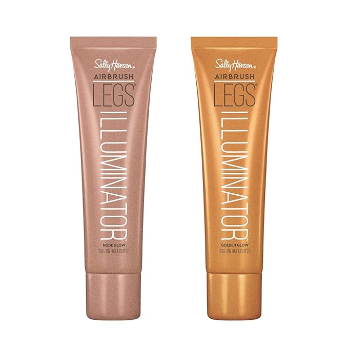 Sally Hansen Airbrush legs, Illuminator Nude Glow and Golden Glow 3.3 Oz-VivaGrace Women