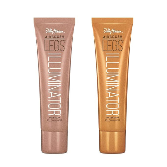 Sally Hansen Airbrush legs, Illuminator Nude Glow and Golden Glow 3.3 Oz-VivaGrace Women
