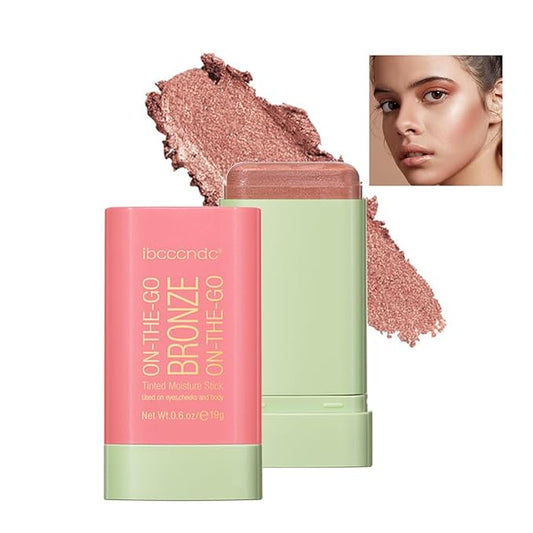 Cream Contour Stick,Bronzer Contouring Stick Facial Cream Highlight Contour Shaping Face Bronzer Makeup Blendable,Long Lasting,01-Warm Glow-VivaGrace Women