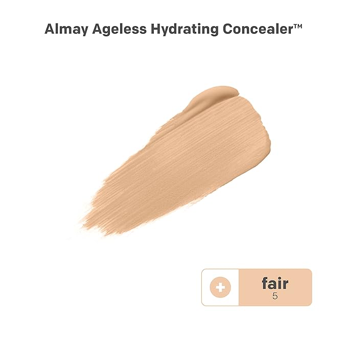 Almay Anti-Aging Concealer, Face Makeup with Hyaluronic Acid, Niacinamide, Vitamin C & E, Hypoallergenic-Fragrance Free, 005 Fair, 0.37 Fl Oz (Pack of 1)-VivaGrace Women