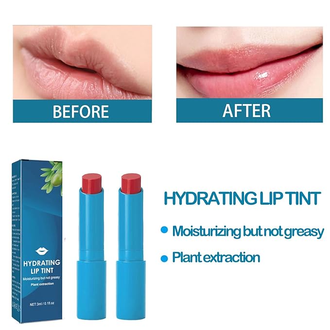 2pcs Thrive Lip Tint Hydrating, Strong Moisturizing Effect Tinted Lip Balm Hydrating, Natural Ingredients Sheer Moisture Lip Tint, Non-Sticky and Long-Lasting Lip Care-VivaGrace Women