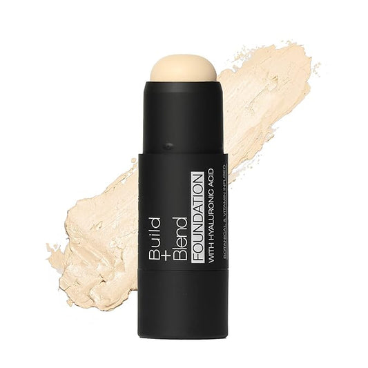 Palladio BUILD + BLEND Foundation Stick, Contour Stick for Face, Professional Makeup for Perfect Look, 0.25 Ounce (Porcelain)-VivaGrace Women