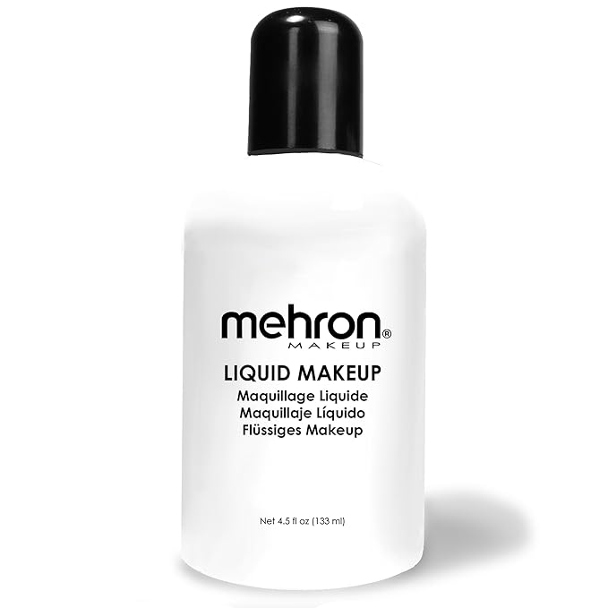 Mehron Makeup Liquid Makeup | Face Paint and Body Paint 4.5 oz (133 ml) (WHITE)-VivaGrace Women