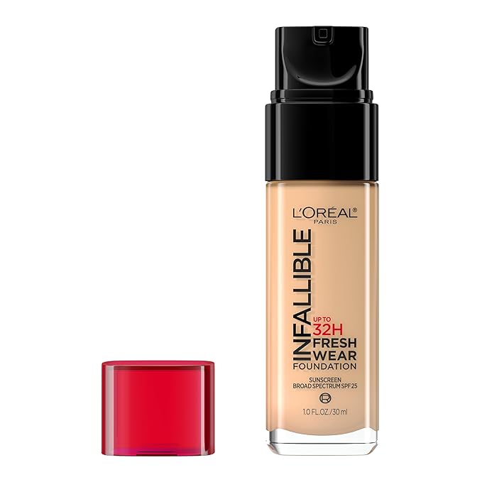L'Oreal Paris Makeup Infallible Up to 32 Hour Fresh Wear Lightweight Foundation, 440 Natural Rose, 1 Fl Oz, Packaging May Vary-VivaGrace Women