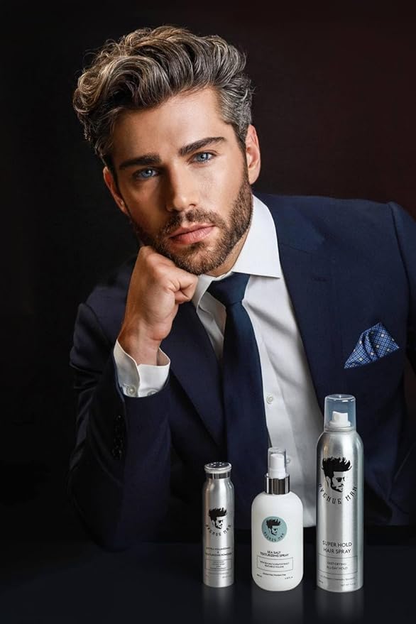 Avenue Man Sea Salt Spray for Men - Texturizing & Thickening Sea Salt Hair Spray for Men with Kelp and Brown Seaweed Extract - Paraben, Sulfate-Free - Add Volume and Texture Beach Hairspray 6.76 Oz-VivaGrace Women