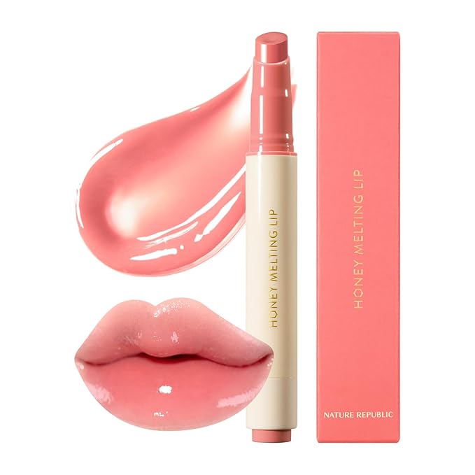 Nature Republic HONEY MELTING LIP (02 FIG) SOFT LIP STICK, Hydrating Gloss, Moisturizing balms, Sheer tint, Shine & Nude, Glowy Finish, korean make up-VivaGrace Women