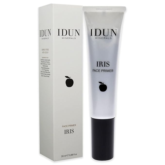 Liquid Face Primer, Iris - Creates Even Base, Helps Make-up Stay On - Silky Finish - 100% Vegan, Activated Charcoal, Safe for Sensitive Skin - Grey, 0.87 oz-VivaGrace Women