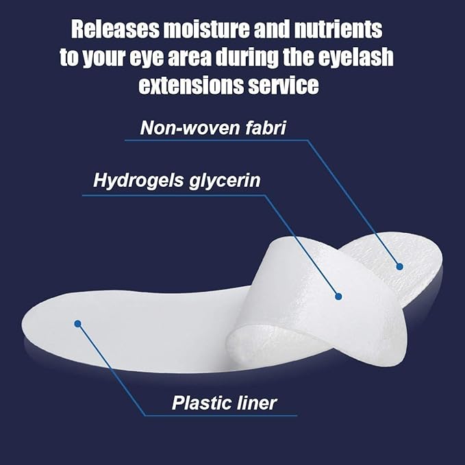 Eye Gel Pads 100 Pair Under Eye Pads Eyelash Extension Pads DIY Eye Lip Patch Pad Sticker Tapes False Eyelash Lash Extension Makeup Eye Gel Patches Lash Extension Beauty Tool Lip Powder Holder-VivaGrace Women