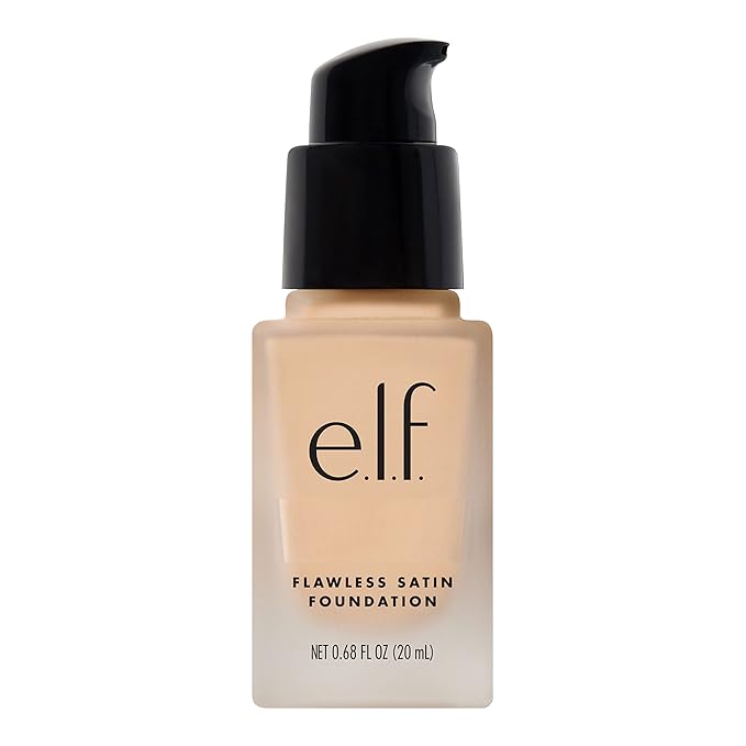 e.l.f. Flawless Finish Foundation, Lightweight & Medium Coverage, Semi-Matte Finish, Light Ivory, 0.68 Fl Oz (20mL)-VivaGrace Women