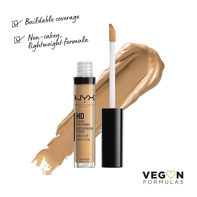 NYX PROFESSIONAL MAKEUP HD Studio Photogenic Concealer Wand, Medium Coverage - Caramel-VivaGrace Women
