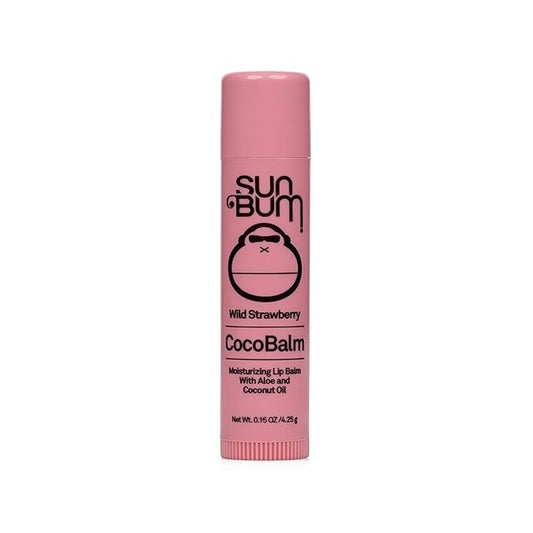 Sun Bum Wild Strawberry Cocobalm | Hydrating Lip Balm with Aloe | Paraben Free, Silicone Free,| 0.15oz Stick-VivaGrace Women