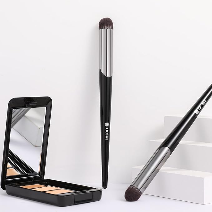 DUcare Tapered Small Concealer Brush Under Eye, Nose Contour Brush Mini Makeup Brushes Ideal for Liquid, Cream, and Powder Concealer(V03)-VivaGrace Women