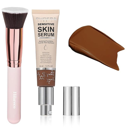 2024 New PHOERA Foundation Makeup for Mature Skin, Wrinkles Matte Natural Finish for a Flawless Complexion (N06 Mocha)-VivaGrace Women
