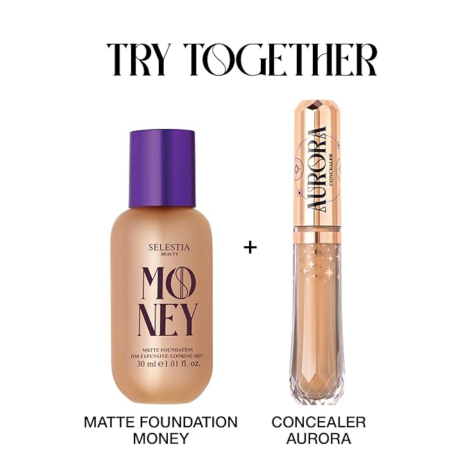 Matte Foundation Money - Long-Lasting Makeup Foundation with Flawless & Buildable Coverage - Liquid Foundation for All Skin Types (Almond)-VivaGrace Women