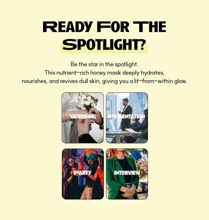 BIG DAY Nourishing Honey Face Mask | Korean Skincare for Deep Hydration & Glow | Propolis, Bee Pollen & Ceramide for Radiance & Skin Barrier Support | 120ml 4.05fl.oz-VivaGrace Women