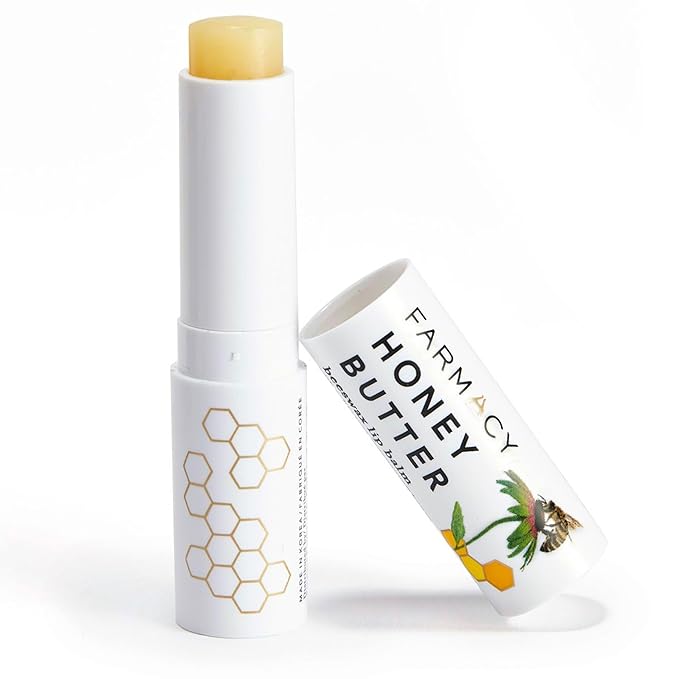 Farmacy Beeswax Lip Balm - Honey Butter Moisturizing Lip Care + Chapped Lip Treatment - Enriched with Cupuaçu + Cocoa Butters, Proprietary Honey Blend and Vitamin E to Nourish, Soften + Heal (3.4g)-VivaGrace Women