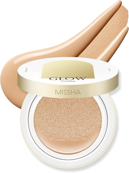 MISSHA Glow Cushion No.23 Natural Beige for Natural Skin Radiant & Moisturizing Skin with Buildable Coverage-VivaGrace Women